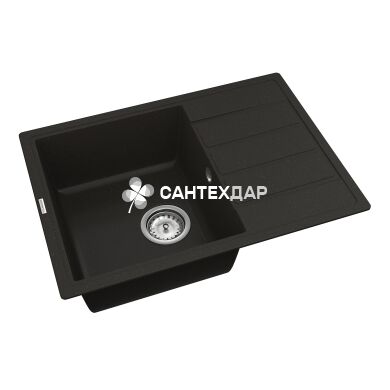 Мийка кварцева Vankor Easy EMP 02.62 Black + сифон