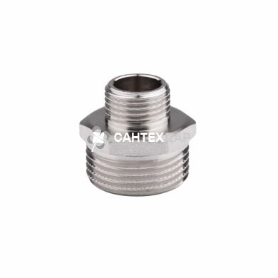 Нипель латунный редукционный SD Forte 3/8х1/4 НН никель
