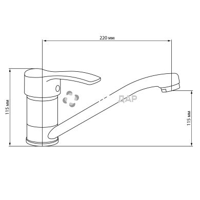 Смеситель для кухни GF Italy 01-002-35 CRM