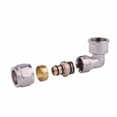 Угол металлопластиковый обжимной SD Forte 16х1/2" ВР