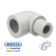 Колено ППР Wavin Ekoplastik 32*90&deg; ВН