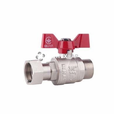 Кран шаровый с накидной гайкой SD Forte 1/2"х1/2" ВН прямой