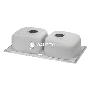 Кухонная мойка из нержавейки Qtap 7843-B Micro Decor 0,8 мм