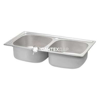 Кухонная мойка из нержавейки Qtap 7843-B Micro Decor 0,8 мм