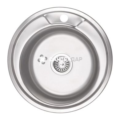Кухонная мойка Lidz 490-A Micro Decor 0,8 мм
