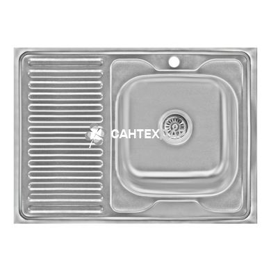 Кухонна мийка нержавіюча Lidz 6080-R Decor 0,6 мм