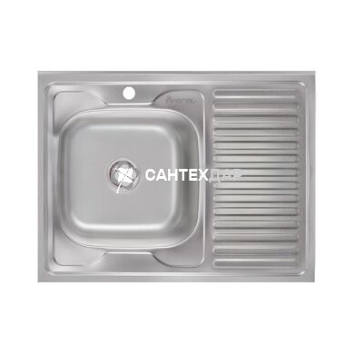 Мойка кухонная Imperial нержавейка 6080 Decor 0,8 мм левая