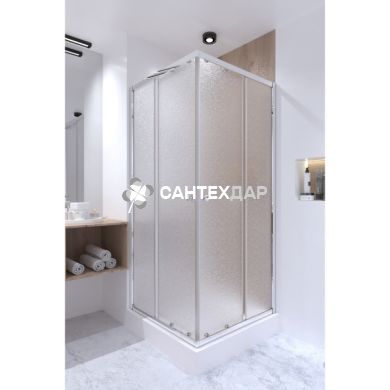 Набор Qtap душевая кабина Presto CRM1088SP5 Pear + поддон Unisquare 308815