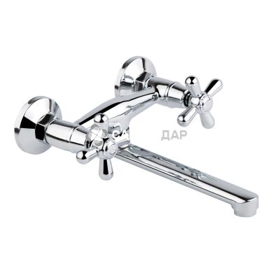 Смеситель кухонный буксовый настенный Q-Tap Dominox CRM 361 резина