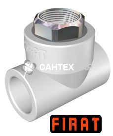 Тройник ППР Firat 32х1 ВР под ключ белый