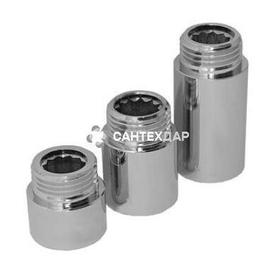 Удлинитель латунный Gross 1/2 НВ 10 мм хром