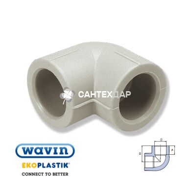 Колено ППР Wavin Ekoplastik 32*90&deg;