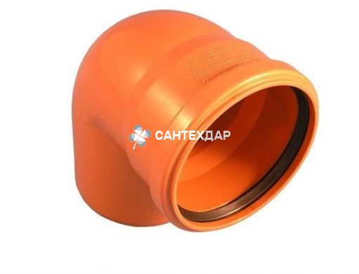 Колено ПВХ наружной канализации Ostendorf 200х87&deg;