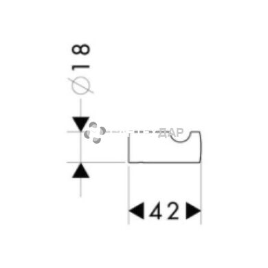 Крючок одинарный Hansgrohe Logis 40511000