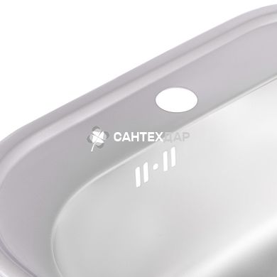 Мийка кухонна з нержавіючої сталі Qtap 4947 Satin 0,8 мм