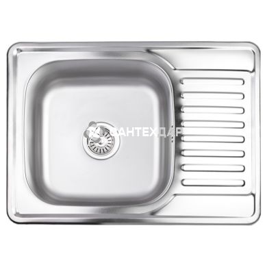 Кухонна мийка нержавіюча Lidz 6950 Satin 0,8 мм