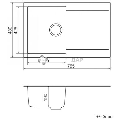 Мойка кварцевая Vankor Orman OMP 02.78 Safari + сифон