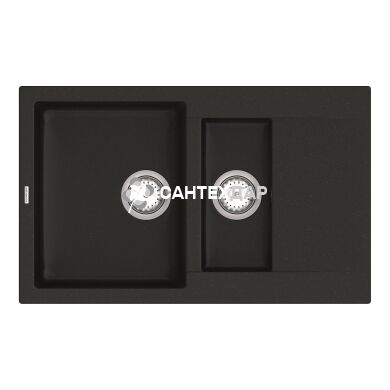 Мойка кварцевая Vankor Orman OMP 04.80 Black + сифон