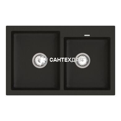 Мийка кварцева Vankor Orman OMP 05.80 Black + сифон