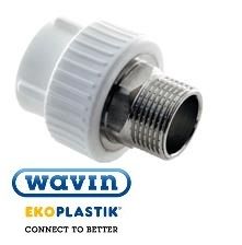 Муфта ППР Wavin Ekoplastik 90х3" НР под ключ