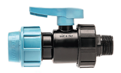 Кран шаровый для труб ПНД Unidelta 40х1 1/4" НР