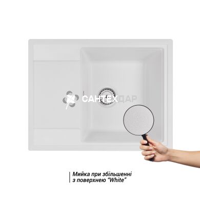 Мойка кухонная Qtap CS 6450 WHI