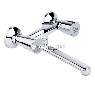 Смеситель кухонный буксовый настенный Q-Tap Mix CRM 361 резина