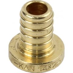 Заглушка&nbsp;KAN Push 14x2&nbsp;мм латунь