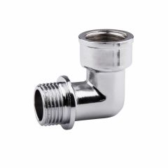 Колено латунное SD Forte 1/2 ВН хром