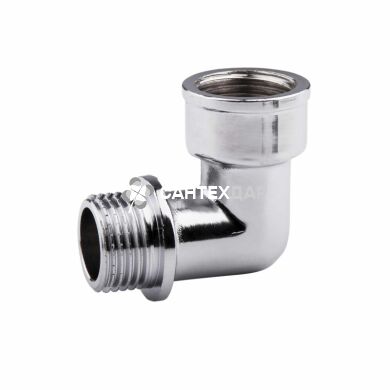 Колено латунное SD Forte 1/2 ВН хром