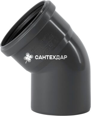Коліно ПП внутрішньої каналізації Ostendorf Safe 90х45&deg;