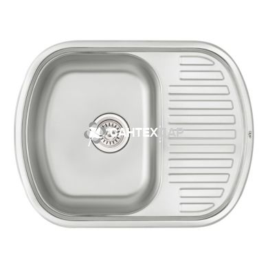 Мийка кухонна з нержавіючої сталі Qtap 6349 Satin 0,8 мм