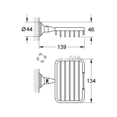 Полочка-решітка Grohe EX Essentials Authentic 40659001