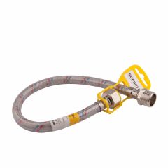 Шланг гибкий SD Forte для воды 1/2" ВН 0.6 м нержавеющая оплетка в силиконе