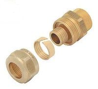 Соединитель свинчиваемый KAN Push 32x4.4 мм 1 ВР латунь