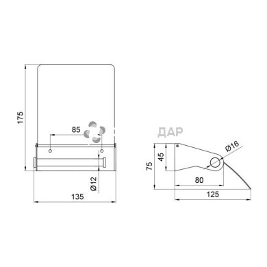 Тримач для туалетного паперу Lidz (CRM) -121.04.05