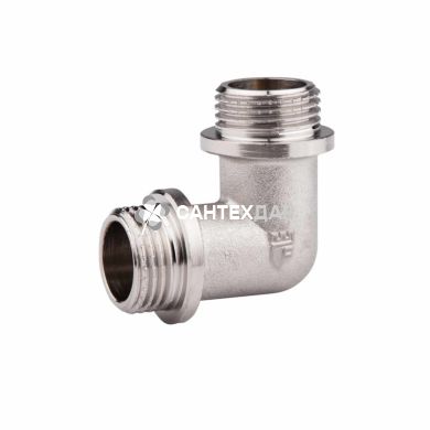 Колено латунное SD Forte 1/2 НН никель