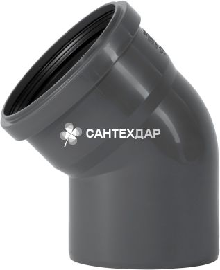 Колено ПП внутренней канализации Ostendorf Safe 125х45&deg;