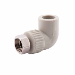 Коліно ППР Alfa Plast з накидною гайкою 20 х 1/2" ВР