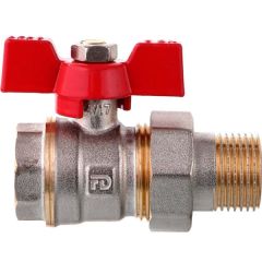 Кран шаровый с американкой FADO Modern PN30 3/4" НВ прямой бабочка