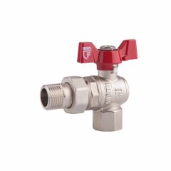 Кран шаровый с американкой SD Forte 1/2" угловой