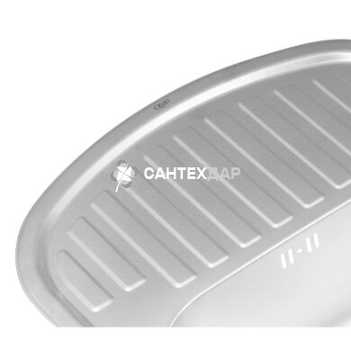 Мийка кухонна з нержавіючої сталі Qtap 6349 Micro Decor 0,8 мм