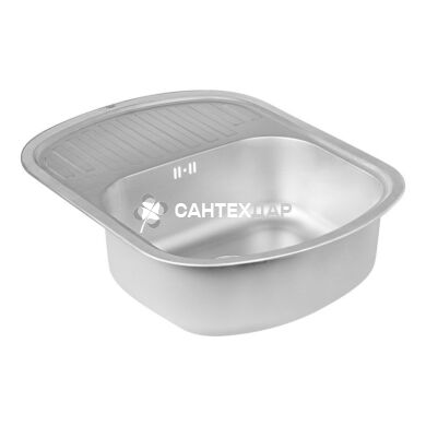 Мийка кухонна з нержавіючої сталі Qtap 6349 Micro Decor 0,8 мм