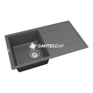 Мойка кварцевая Vankor Easy EMP 02.76 Gray + сифон