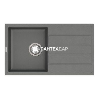 Мойка кварцевая Vankor Easy EMP 02.76 Gray + сифон