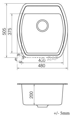 Мойка кварцевая Vankor Norton NMP 01.48 Terra + сифон