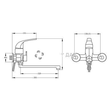 Смеситель для ванной Potato P22203-35 new