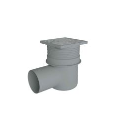 Трап горизонтальный регулируемый ANI Plast TA1612 выпуск 110 мм с нержавеющей решеткой 15x15 см