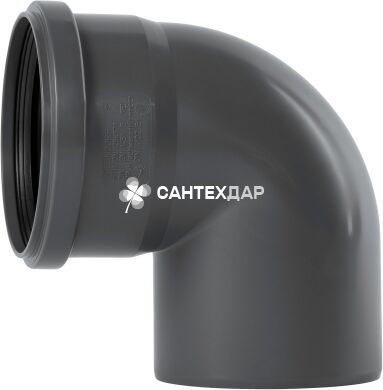 Коліно ПП внутрішньої каналізації Ostendorf Safe 125х87°