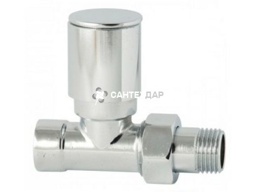 Кран радиаторный Gross 1/2" прямой хром